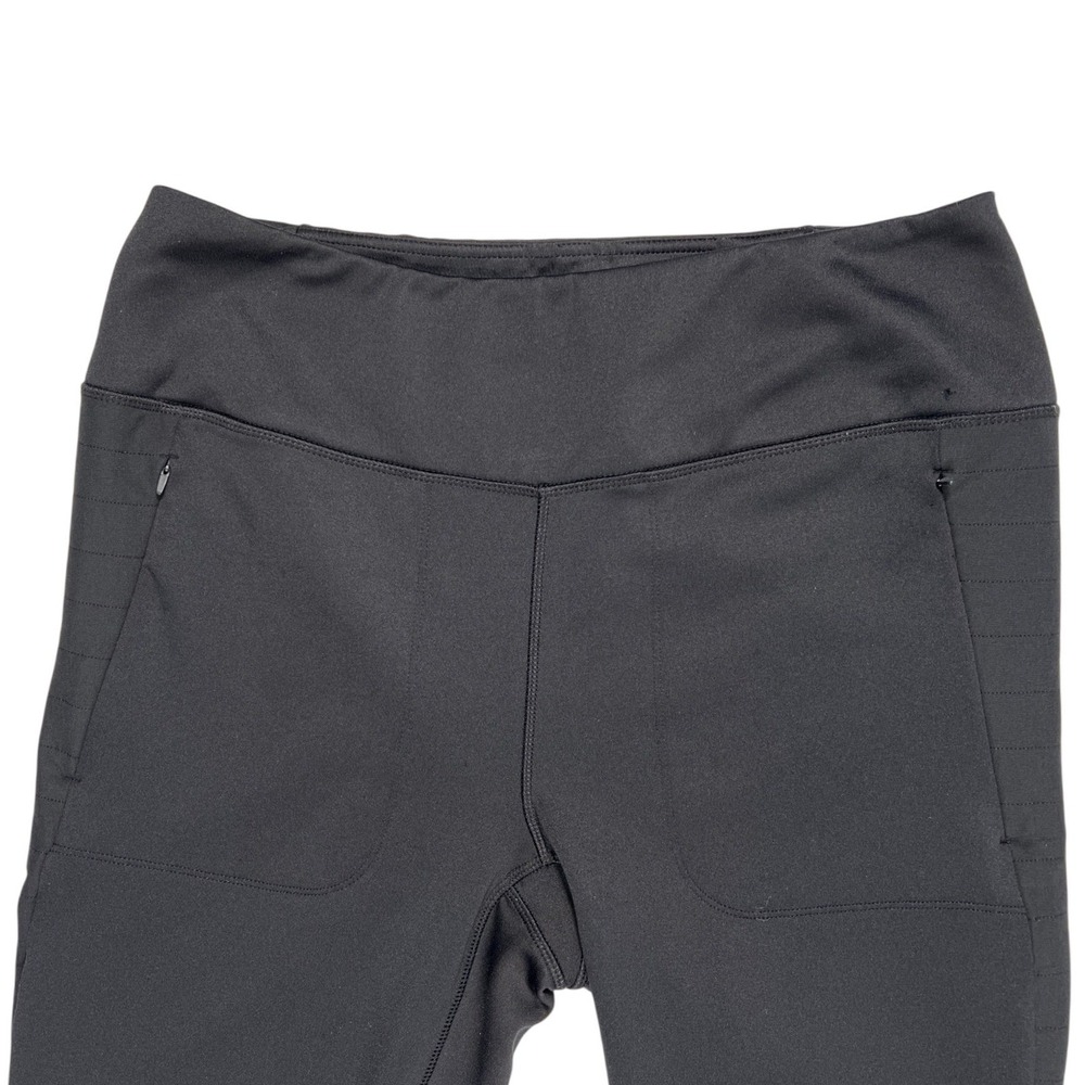 Spyder Fleece Lined Heavyweight Leggings Black Base Layer XL Outdoor Hiking GUC‎ - Picture 2 of 7